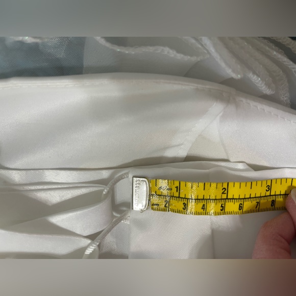 Wedding Bride Prom Dress Gown Sz XS NWOT White Layered Tulle Pleated Corset - Picture 14 of 16